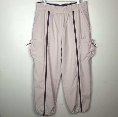 Athleta Rosario Pink Purple Stay Fly Pant Gym Fitness Relaxed Fit Sweatpants XL - Picture 3 of 8