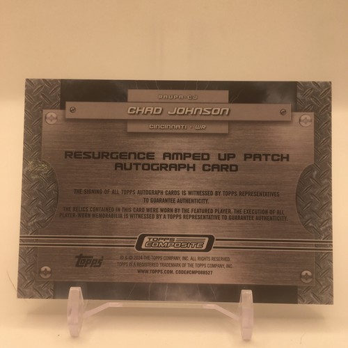 2024 Topps Composite Chad Johnson Resurgence amped up Dual Patch Auto 054/125 - Picture 13 of 18