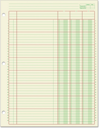 Columnar Analysis Pad, 3 Column, 8 1/2 X 11, Single Page Format, 50 Sheets/Pad ( - Picture 12 of 12