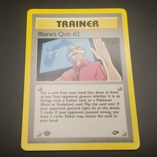 BLAINE’S QUIZ #2 111/132 - 1ST EDITION - Gym Challenge - WOTC Pokemon Card - NM