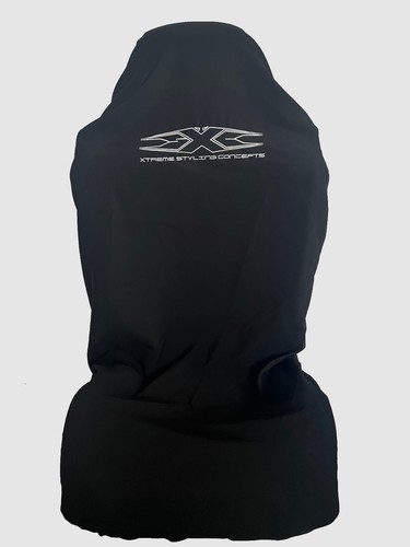 One Pair Australian Made sXc Onyx Black Slip On Throw Over Car Seat Covers - Picture 2 of 9