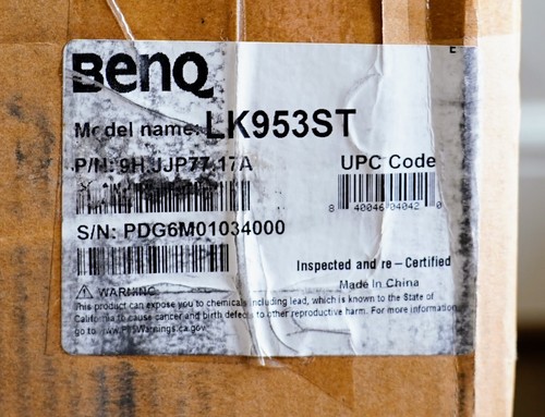 BenQ LK953ST 5000-Lumen HDR 4k UHD XPR Short-Throw Laser DLP Projector - Picture 3 of 15