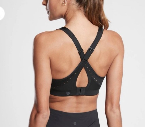 Sujetador Athleta Phenomena Negro Alto Impacto Deportivo Fitness Crossback Talla 38D - Imagen 2 de 7