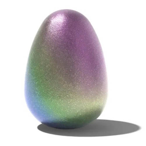23mm Orijin Miniature Thinking Eggs (1 Iridescent Stainless Steel) - Picture 2 of 2