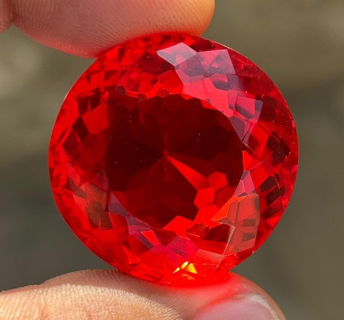 Certified 89.00 Ct Natural Blood Red Ruby Round Cut Flawless Loose Gemstone - Picture 10 of 15