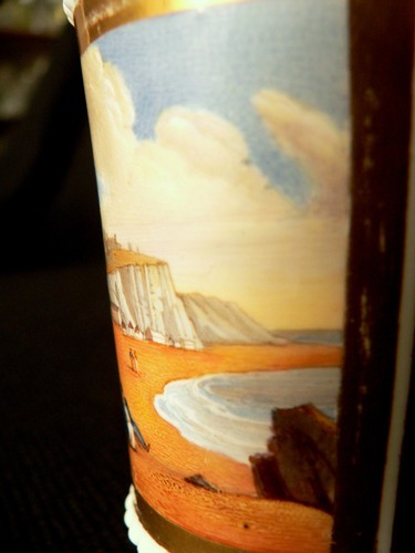 Porzellanvase, Englisch, Hastings, England, American Ground Spill, 4,5"t, c1835 - Bild 10 von 12