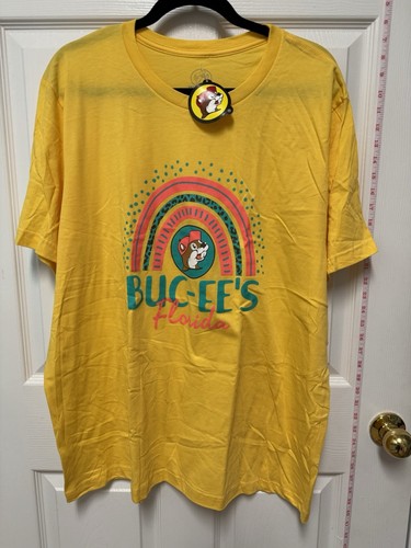 Buc-ee's Florida "Beaver Leopard Rainbow" Shirt Heather/Gold, 2XL NWT - Picture 5 of 8