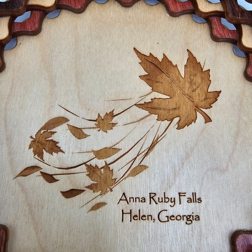 Anna Ruby Falls Wood Basket Platter Tim Weberding Handmade USA Fall Decor - Picture 2 of 7