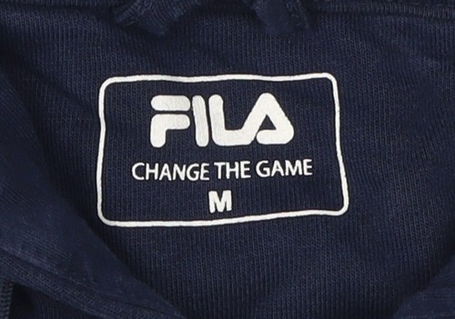Sudadera con capucha Fila azul cremallera completa para hombre M, ajuste regular - Imagen 3 de 12