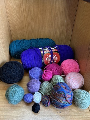 Yarn Lot Crafting Crochet Assorted Colors Sizes