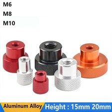 Aluminum Alloy Knurled Thumb Nuts Blind Hand Grip Knobs Hand Twist Nut Dia 12-28