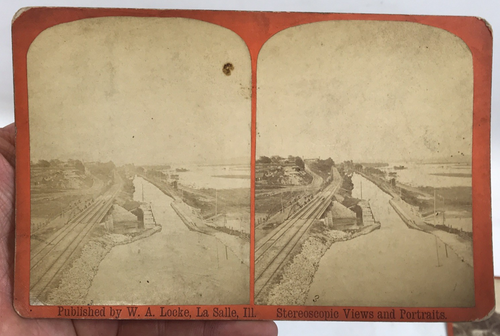 Raras 9 tarjetas de vista estereoscópicas de WA Locke, LaSalle IL Baileys Falls Utica IL - Imagen 14 de 19