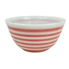Vtg 1965 PYREX Rainbow Stripes Pink #402 Mixing Bowl 1.5 QT No Fading VIDEO