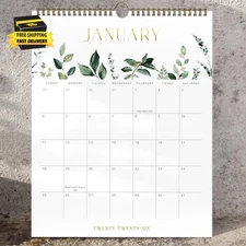 Aesthetic 2026 Wall Calendar - Runs until December 2026 - the Perfect Large Mode