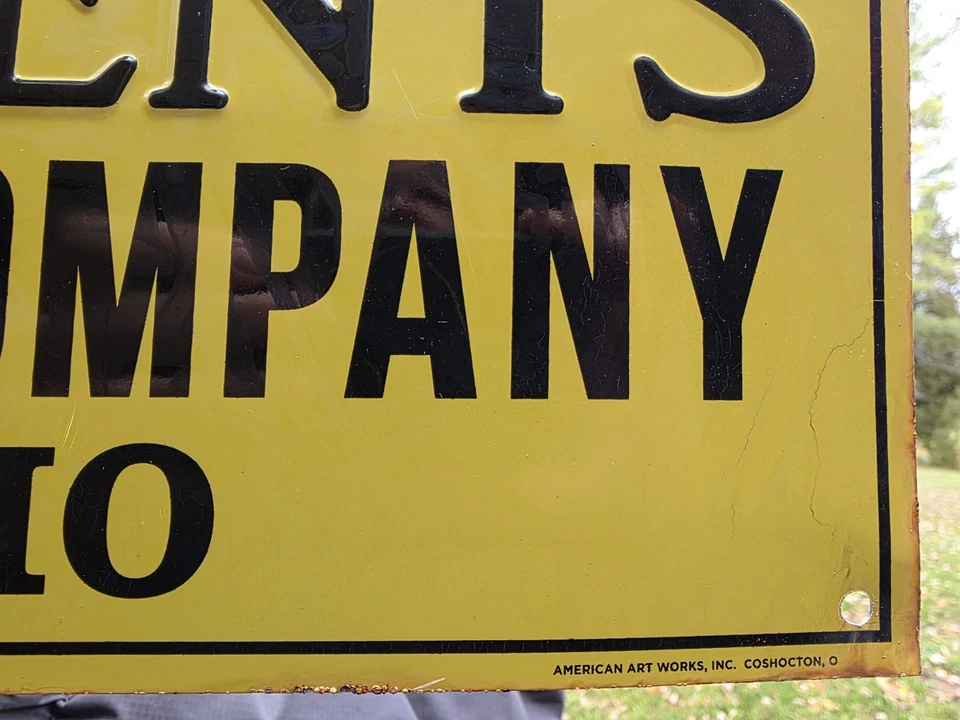 "Letrero de herrajes John Deere Quality Farm Implements Mcomb Ohio 12 1/4"" por 23 1/2""" Foto 4 de 4