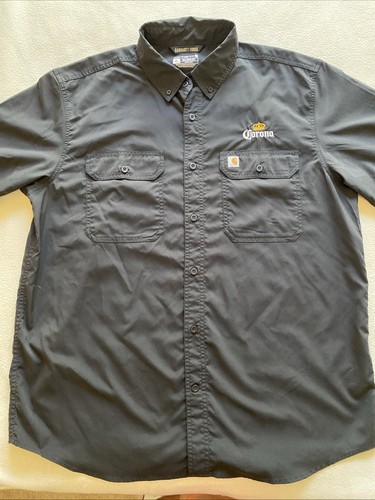 Camicia Raiders Corona Carhartt Force con bottoni uomo XL Black Hole nuova senza etichette - Foto 3 di 9