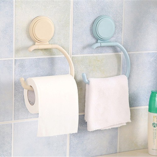 Porta carta igienica autoadesivo asciugamano per bagno senza unghie fazzoletti - Foto 4 di 11