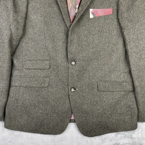 Paisley & Grau Blazer Herren 44R Slim Tweed Fischgrät Sakko Sport Mantel Anzug - Bild 5 von 17