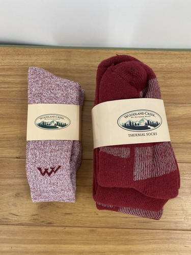 Woodland Creek Thermo Socken Outdoor Größe 9-11 halbhoch rotwein burgund Wandern - Bild 11 von 13