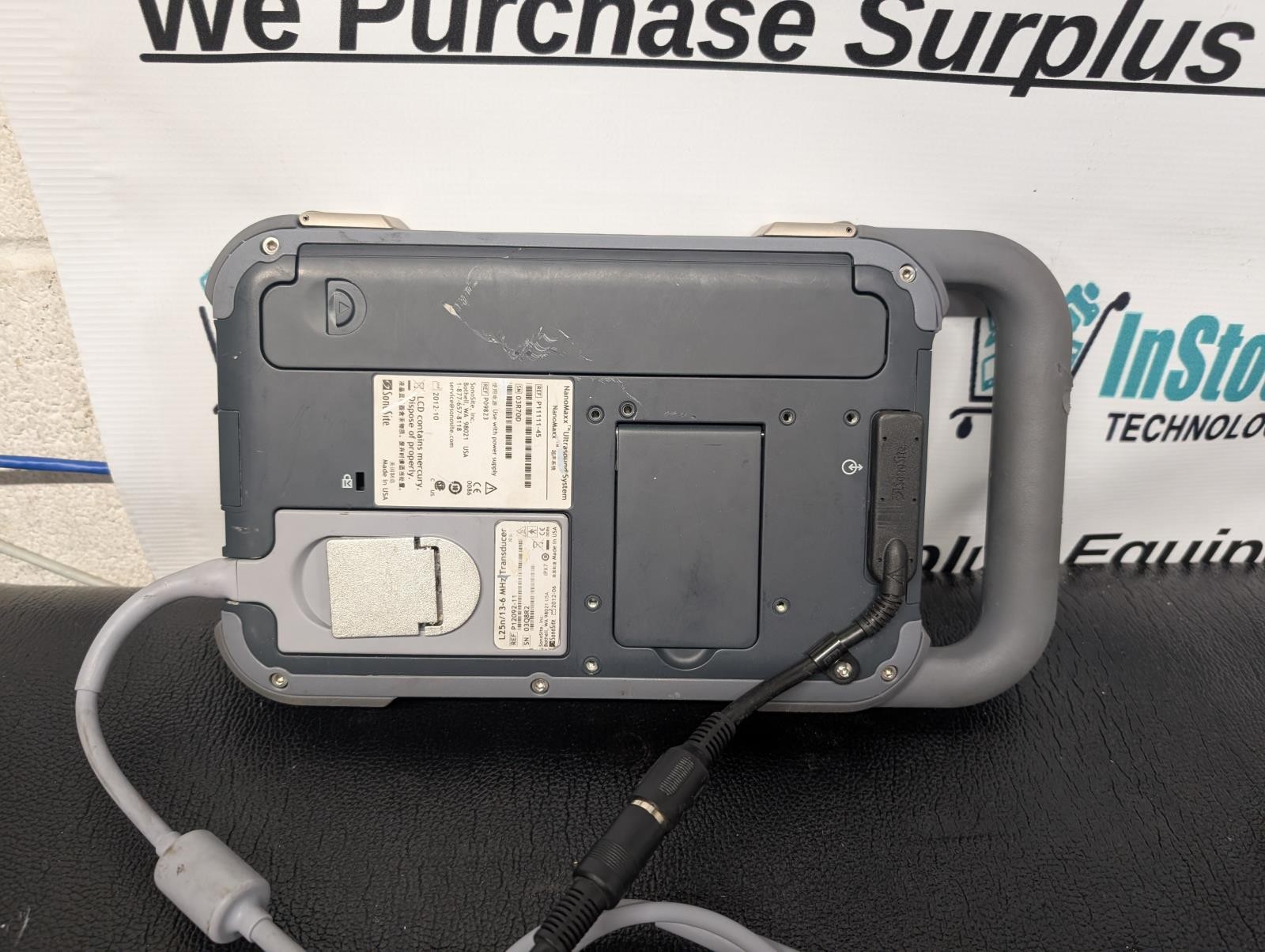 SonoSite NanoMaxx Portable Ultrasound Machine w/ L25, P21 Probes & Power Supply