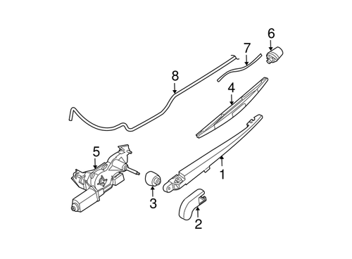 New Genuine Nissan Arm Assy-Rear Window Wiper OE 28781EA000 - Picture 5 of 10