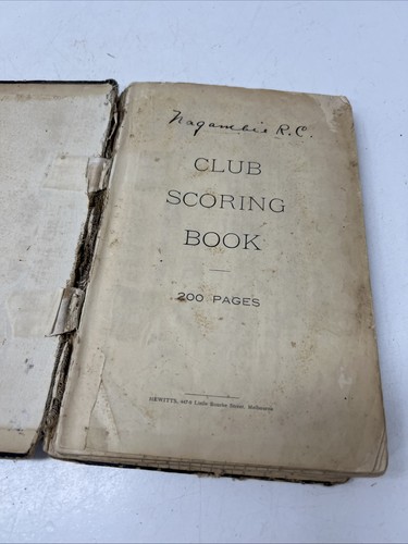 VINTAGE LEDGER NAGAMBIE RIFLE CLUB SCORING BOOK 1930s SHOOT GUN  - Picture 1 of 17