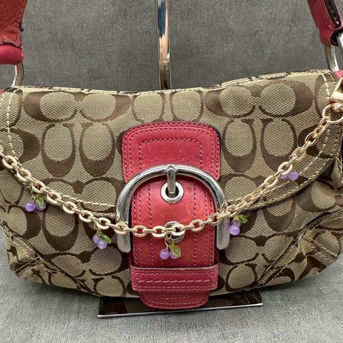 coach signature Flap Soho shoulder bag Beige Red - Picture 2 of 24