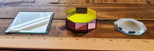Display Mirrors - 3" Square / 2"x1" Iridescent Octagon / 1" Octagon - Picture 3 of 4