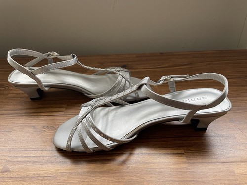 Annie Schuhe silberne Sandalen mit Strass, 6M - Bild 2 von 6