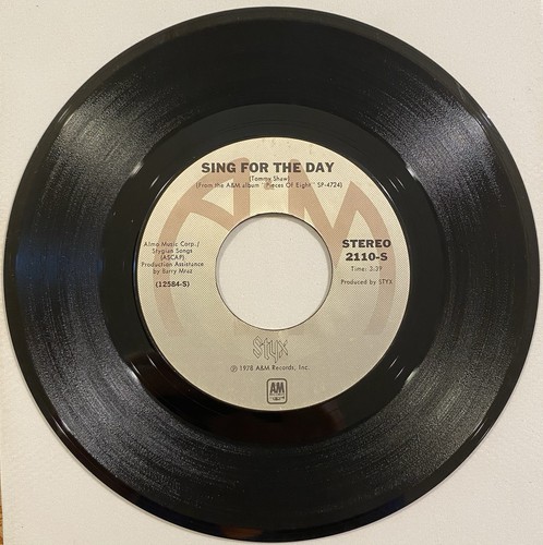 Styx – Sing For The Day / Queen of Spades – A&M Records - 2110-S – 1978 45 RPM - Picture 2 of 5