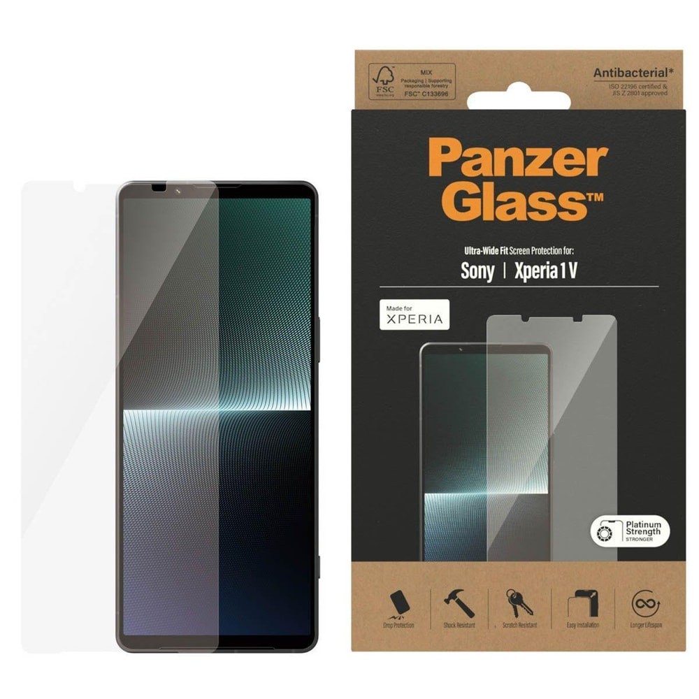 Защитное стекло PanzerGlass ScreenPro для Sony Xperia 1 V, Сверхширокая посадка #26051723
