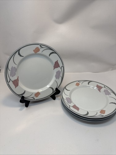 Dansk Tivoli Belles Fleurs Gray 9" Salad Plate - Set of 4