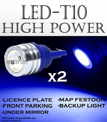 x4 pc T10 168 194 2825 LED High Power Blue Fit Front Side Marker light Bulb L229