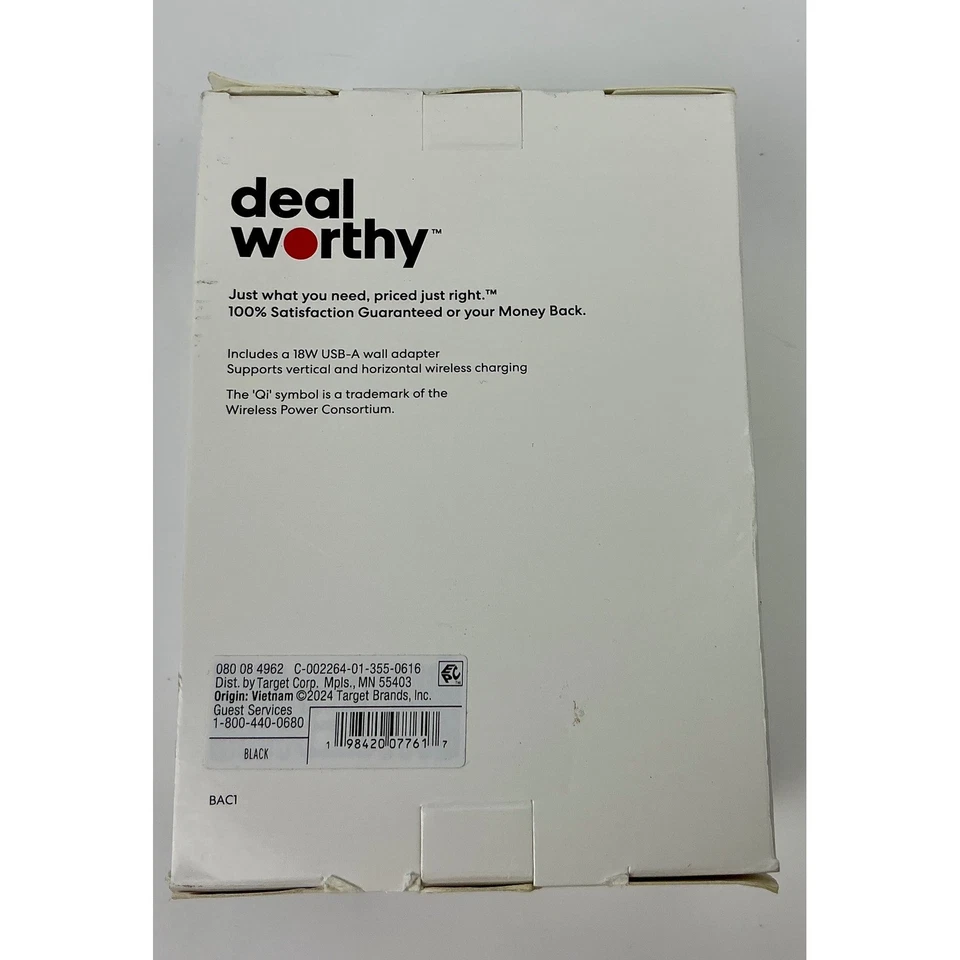 Dealworthy Wireless Charging Stand 10W Qi Compatible Smartphone Charger - Image 2 of 3