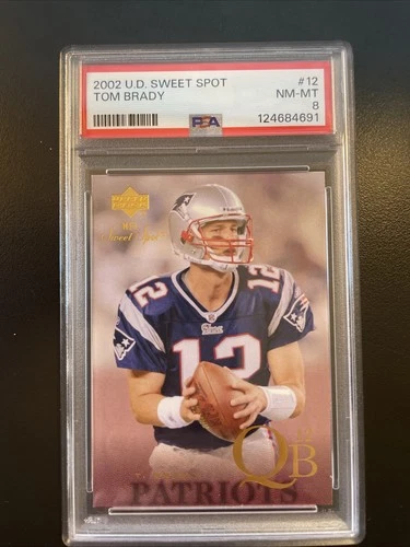2002 Upper Deck Sweet Spot Tom Brady #12 PSA 8  NM-Mint Patriots Buccaneers
