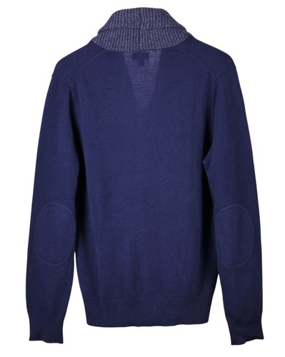 J.Crew Slim Navy Blue ALPACA Merino WOOL Shawl Collar Cardigan Sweater Mens M - Picture 7 of 10