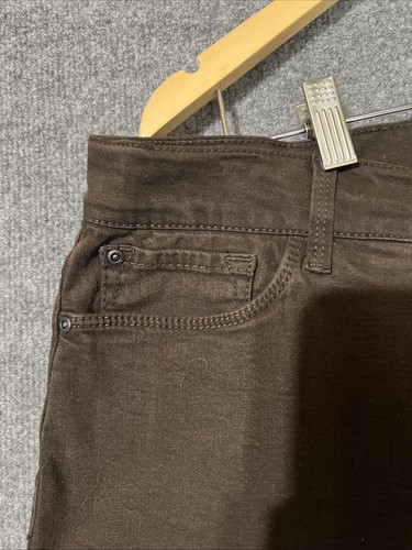 NYDJ Womens Pants Brown Size 12p Legging Lift Tuck Stretch Viscose Blend - Picture 3 of 15