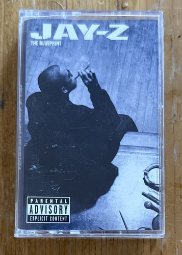 Jay-Z The Blueprint 2001 Cassette Blue Tape Rap Hip-Hop Rare Vintage Roc-A-Fella
