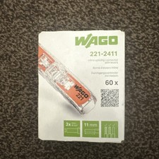 WAGO 221-2411 Slim Inline Splicing Connectors Compact, 60-Pack