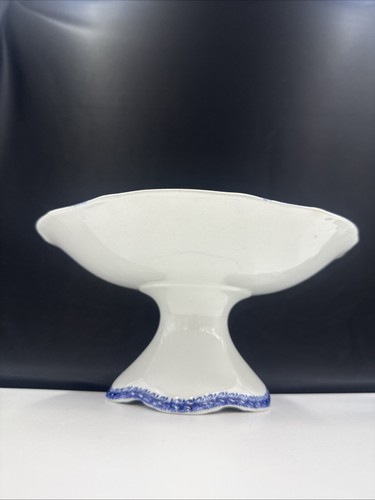 "Pedestal redondo de cuenco de compota ARABIA OF FINLAND Finn Flower azul (1) 9 1/4"" •BONITO•" - Imagen 3 de 19