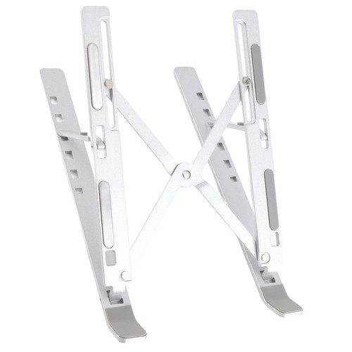 Elevador portátil plegable de aluminio para computadora portátil para enfriar escritorio plateado para computadora - Imagen 2 de 12