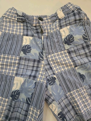 Gymboree Boys Shorts Tropical Plaid Patchwork Shorts/ Size 5T/ Adjustable Waist - Picture 3 of 7