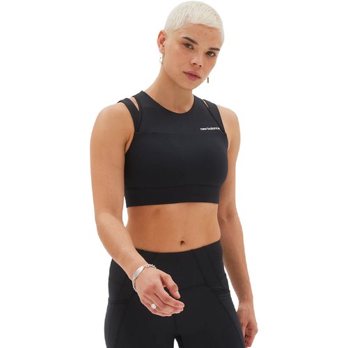 New Balance | Womens Shape Shield Crop Sports Bra (Black) - Picture 1 of 4