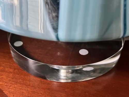 Set Of 2 Uttermost Pescara Teal-Gray Art Glass Table Lamps Teal - Picture 5 of 14