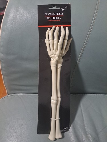 Skelett Hände geformte Salatzange Hände Halloween Knochen Servierstücke - Bild 1 von 2