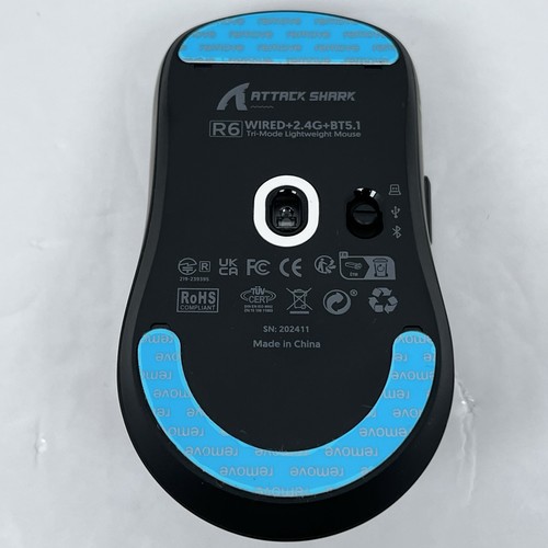 ATTACK SHARK R6 Wireless Gaming Mouse 42000 DPI PAW3950MAX Tri-Mode - Black - Picture 11 of 13