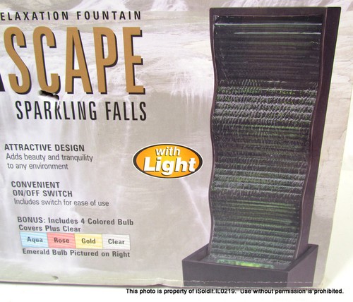 NEW NIB HOMEDICS ENVIRASCAPE SPARKLING FALLS W/ LIGHT Tabletop Fountain WFL-SPKL - Picture 4 of 4