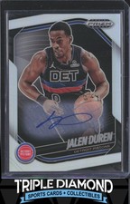2024-25 Panini Prizm Black Jalen Duren Signatures Auto Silver Prizm Pistons G268