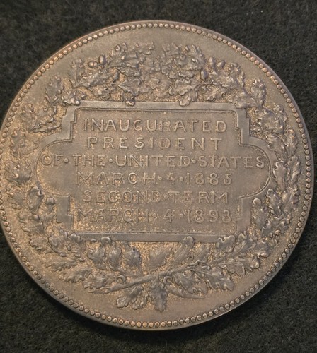 Grover Cleveland Bronze Inaugural Medal 3" U.S. President Two-Term Commemorative - Picture 4 of 4