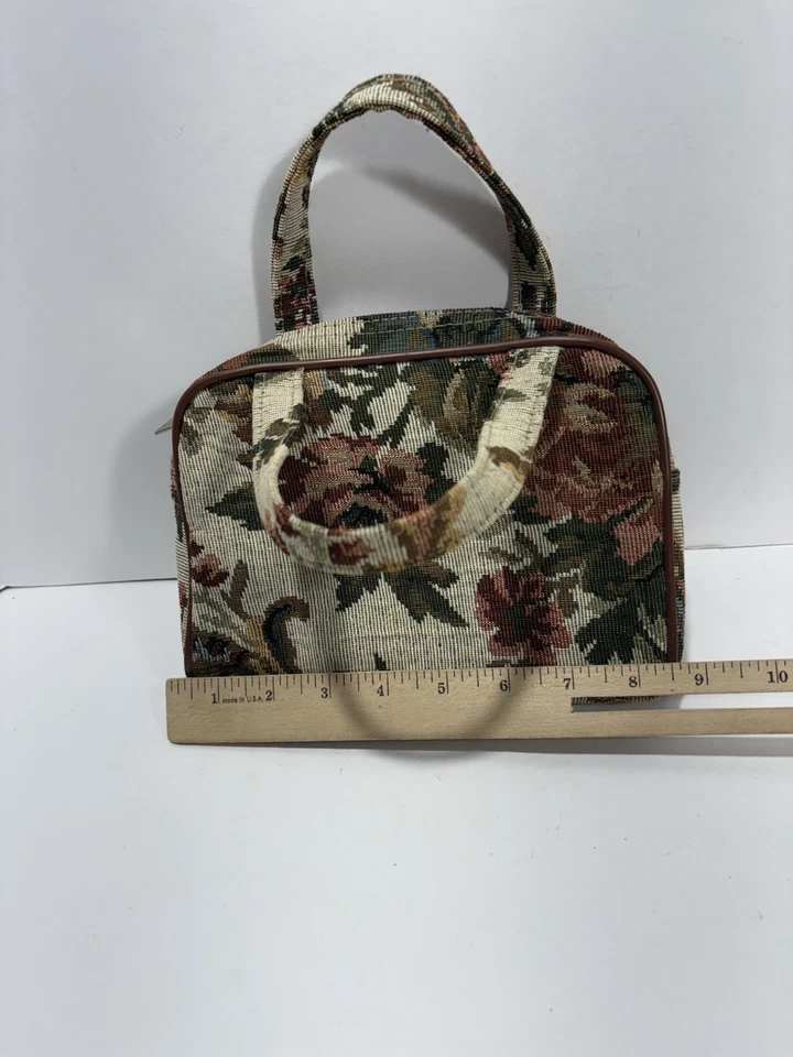 Bolso Cartera de Viaje Yves Rocher Vintage Tapiz Cosmético Maquillaje Artículos de Aseo Foto 2 de 4